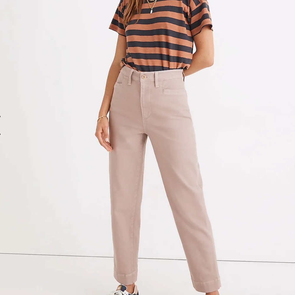 Madewell Emmett tapered pants size 26 pink color
